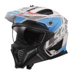 หมวกกันน็อคเปิดหน้า LS2 Helmets Drifter Devor Matt White Blue