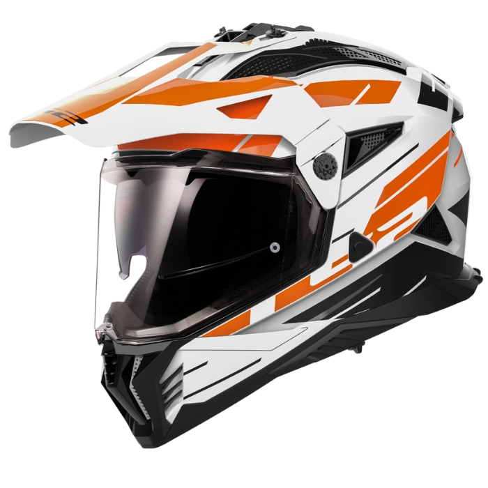 หมวกันน็อค LS2 Helmets MX702 Namib White Orange