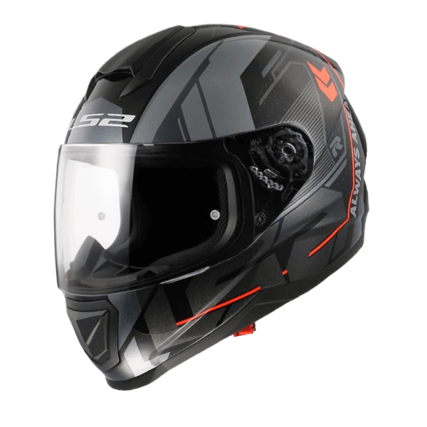 LS2 Helmets FF802 Flash - Galaxy Black Orange Full Face Helmet