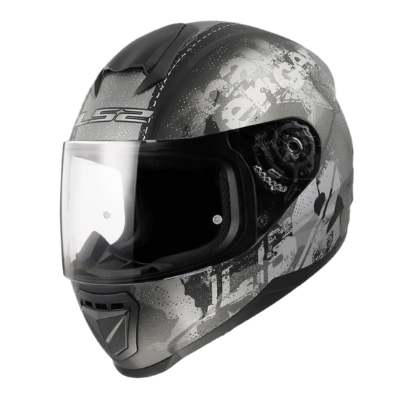 LS2 Helmets FF802 Flash - Power Black Silver Full Face Helmet