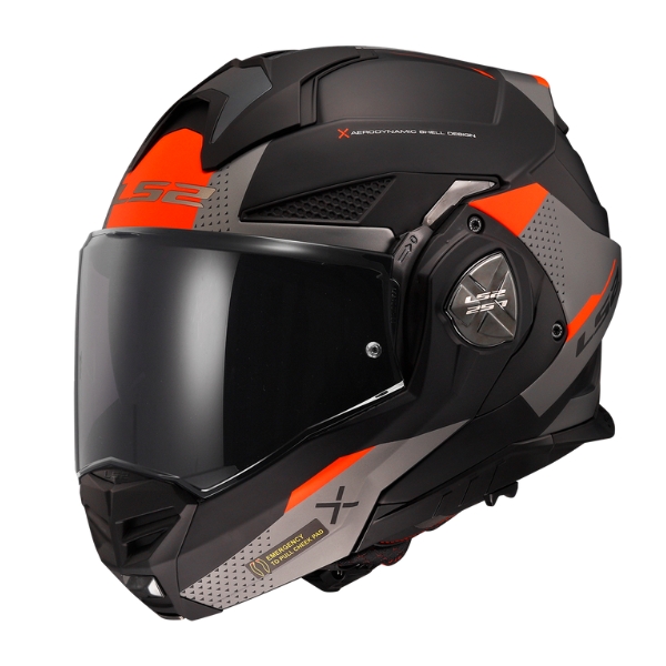 LS2 FF901 Advant X Oblivion Matt Black Titanium Modular Helmet - หมวกกันน็อคยกคาง